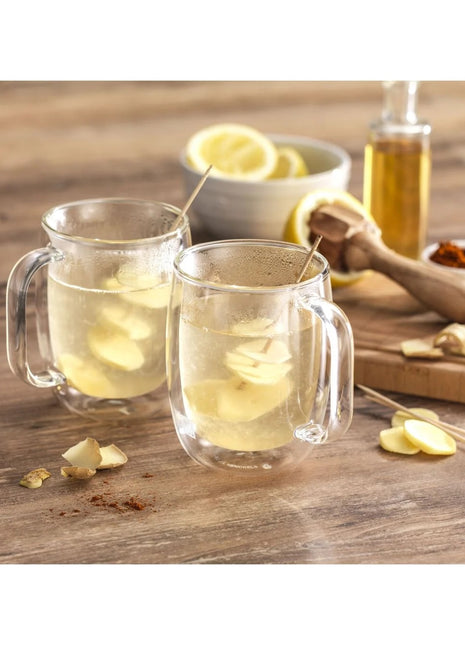 Double Walled 12 oz Coffee Mugs Set Of 4