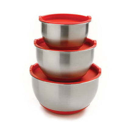 SS Mixing Bowls w/ Lids 3pk