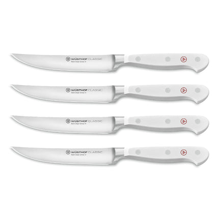White Classic Steak Knife Set 4 Pc