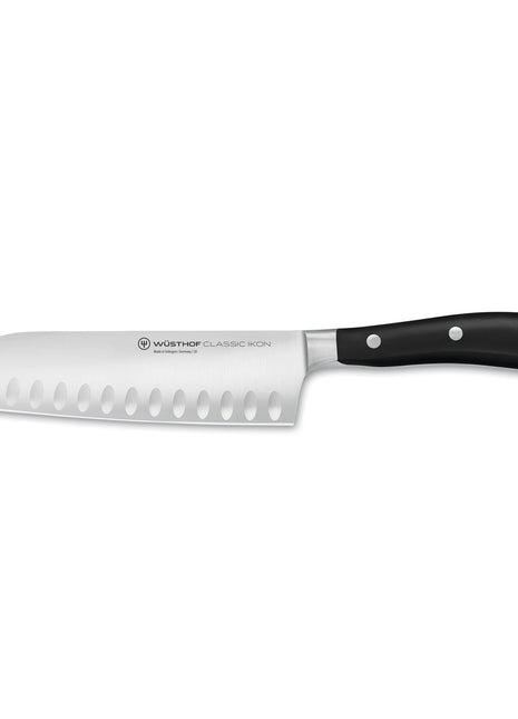 Ikon Santoku Knife Hollow Edge 7 in