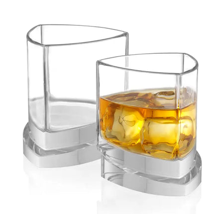 Aqua Vitae Triangle Whiskey Glasses, Set Of 2