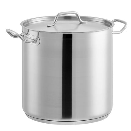 Heavy-Duty Stainless Steel Aluminum-Clad Stock Pot w/ Cover
