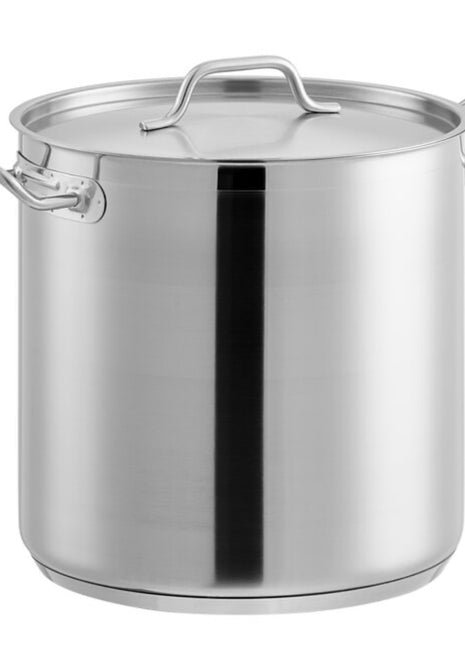 Heavy-Duty Stainless Steel Aluminum-Clad Stock Pot w/ Cover