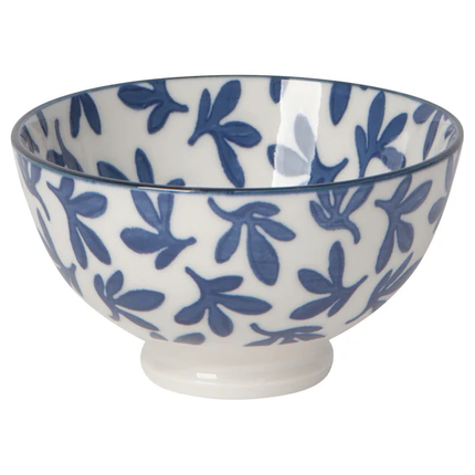 Now Designs Stamped Bowl Small 4in Blue Floral
