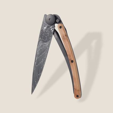 37g, Knife Eagle Juniper Wood, Black