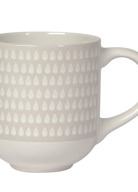 Heirloom Cloudburst Mug 14 oz Stoneware White IA
