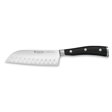 Ikon Santoku, Knife Hollow Edge, 5 in