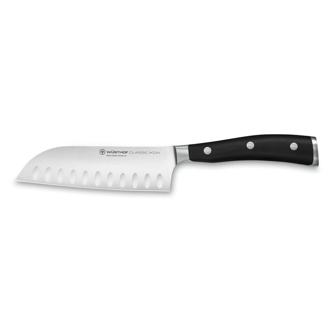 Ikon Santoku, Knife Hollow Edge, 5 in