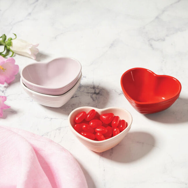 Mini Heart Pinch Bowl Set Of 4 Mixed Colors DC