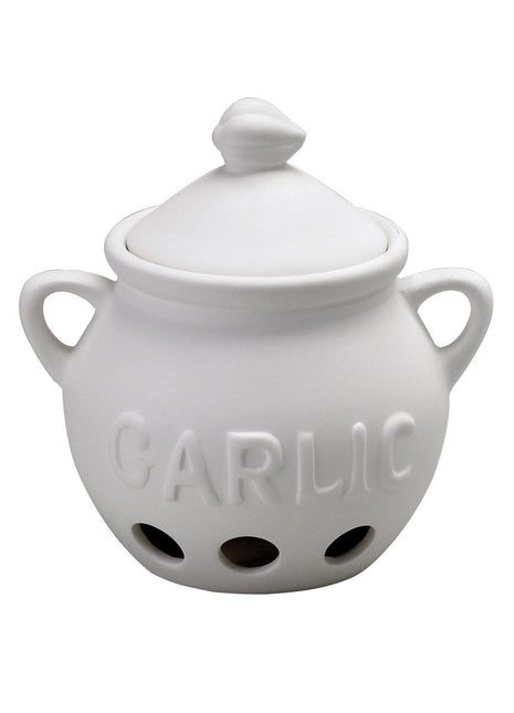 White Ceramic Garlic Keeper