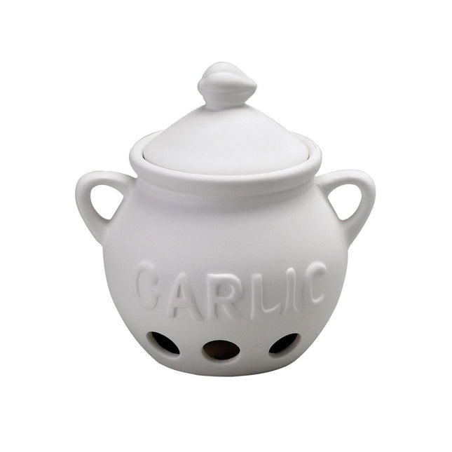 White Ceramic Garlic Keeper