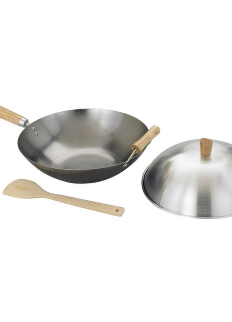 Carbon Steel Wok Set 14in