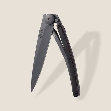 37g, Knife Blank Ebony Wood, Black