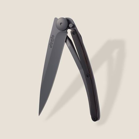37g, Knife Blank Ebony Wood, Black