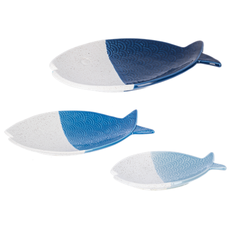3pc Fish Plate Set