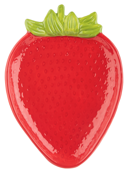 Strawberry Plate - Bright Red