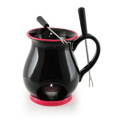 Swissmar Indulge 4 Pc Chocolate Fondue Mug Set Black
