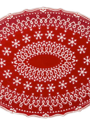 Red Snowflake Platter
