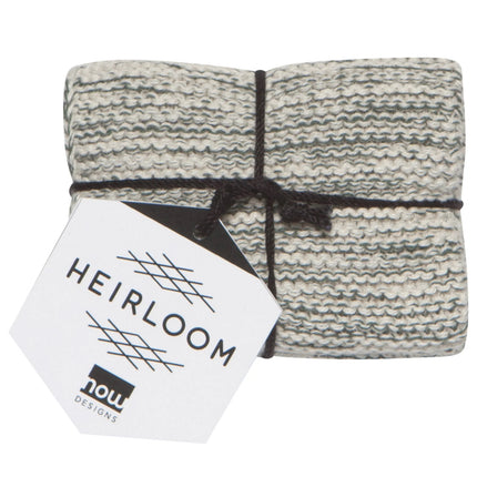 Heirloom Knit Dishcloths S/2 Jade