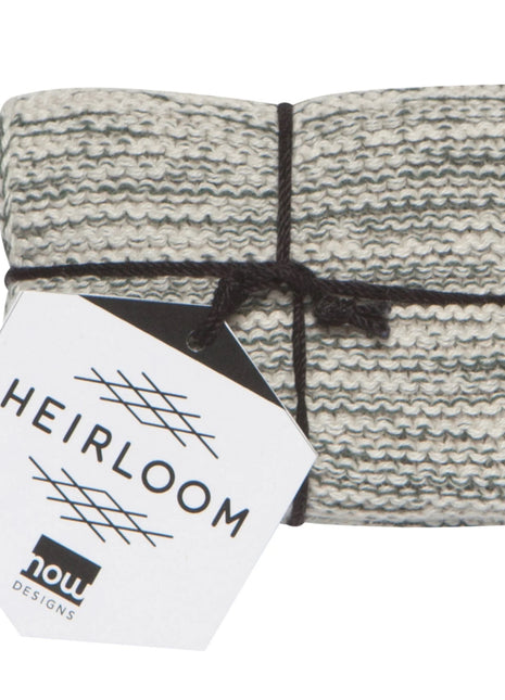 Heirloom Knit Dishcloths S/2 Jade