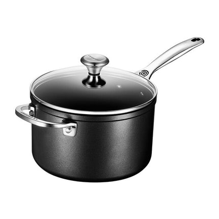 Toughened Nonstick Saucepan w/glass Lid Pro 4 qt