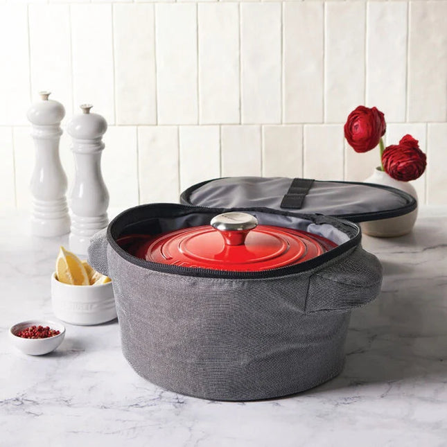 Round Dutch Oven Tote Bag Noir