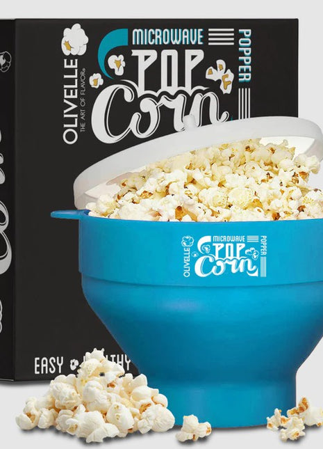 Silicone Microwave Popcorn Popper Ocean