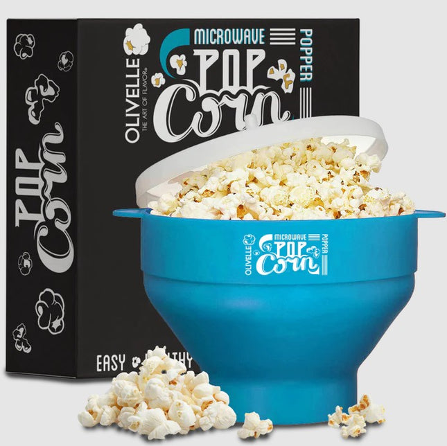 Silicone Microwave Popcorn Popper Ocean