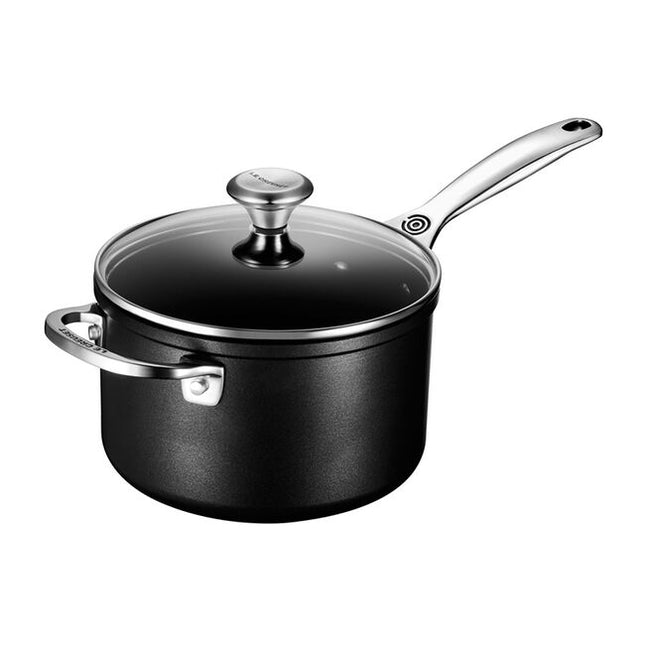 Toughened Nonstick Saucepan w/glass Lid Pro 3 qt