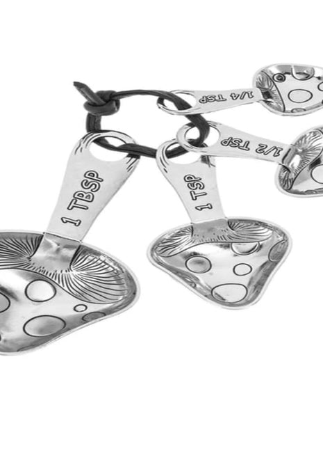 Measuring Spoons Metal 4 Pc Mushrooms