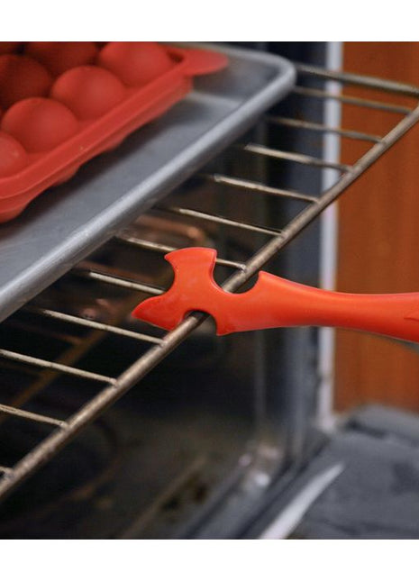 Silicone Oven Rack Push Pull Red