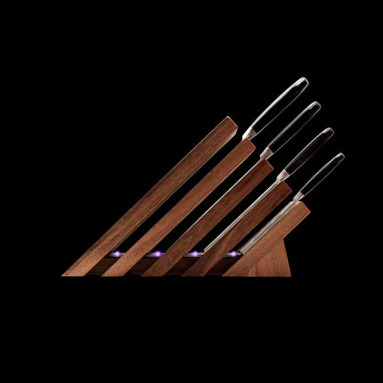 Next Level Magnetic Knife Block Acacia With Light
