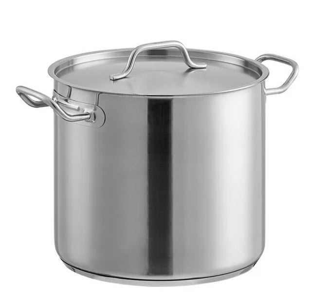 Heavy-Duty Stainless Steel Aluminum-Clad Stock Pot w/ Cover
