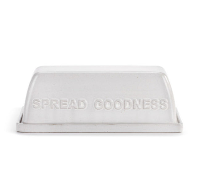 Spread Goodness Butter Dish White