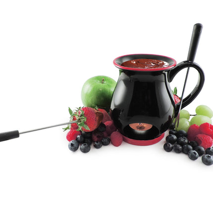 Swissmar Indulge 4 Pc Chocolate Fondue Mug Set Black