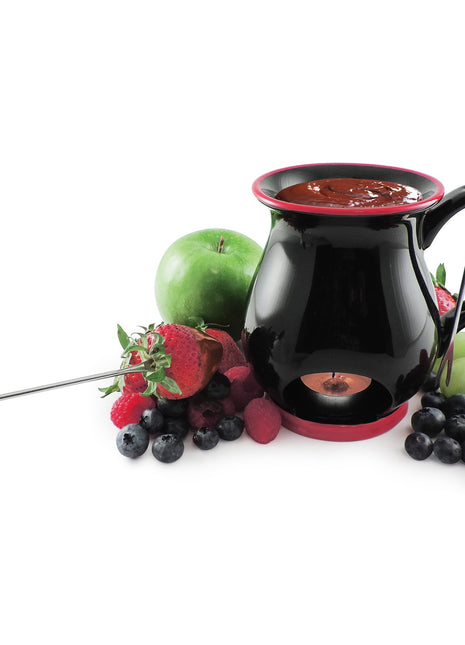 Swissmar Indulge 4 Pc Chocolate Fondue Mug Set Black