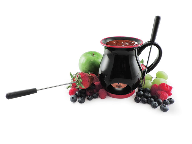 Swissmar Indulge 4 Pc Chocolate Fondue Mug Set Black