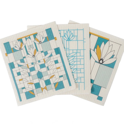 Frank Lloyd Wright Swedish Dishcloth Set/3