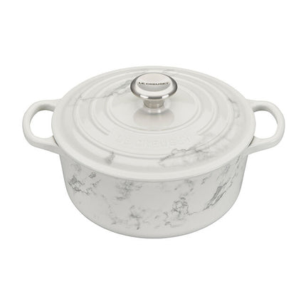 White Marble Signature Round Dutch Oven 4.5 qt DC