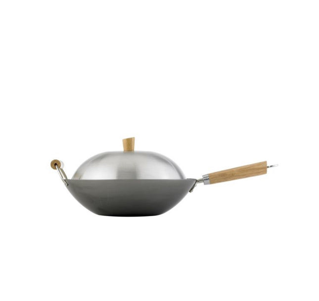 Carbon Steel Wok Set 14in 4 Pc Set