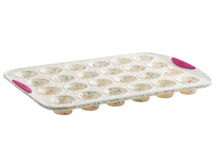 White Confetti 24 count Mini Muffin Pan