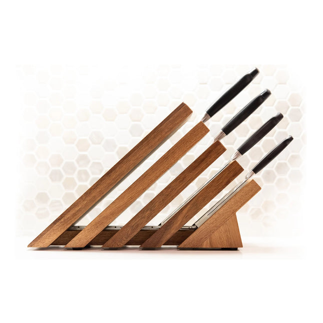 Next Level Magnetic Knife Block Acacia With Light