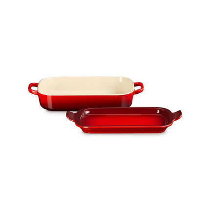 Shallow Rectangular Dish w/ Platter Lid 3 Qt