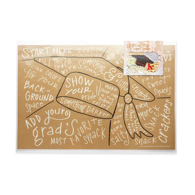 Charcuterie Cheat Sheet Graduation Cap