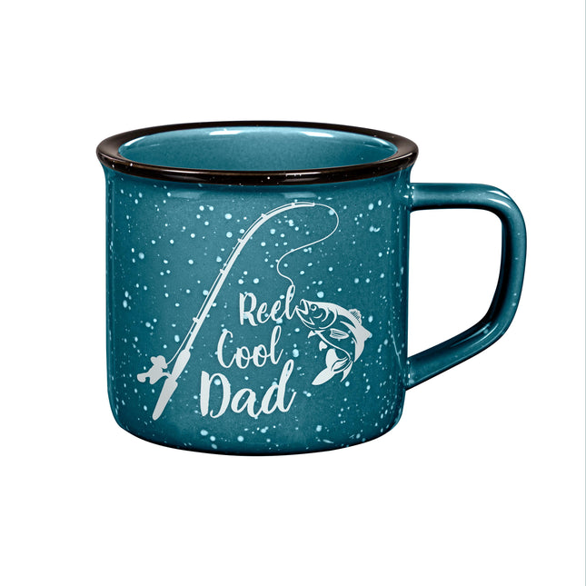 Dad's Fishing Blue Ceramic Cozy C 15oz