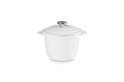 Traditional Round Rice Pot 2.25Qt White Signature