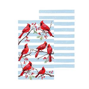 Quick Dry Waffle Towel Holiday Poinsettia