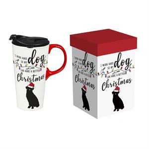 Ceramic Travel Cup Dog