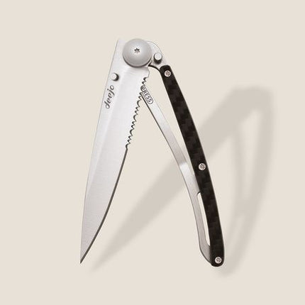 37g Serrated, Knife Blank Carbon Fiber, Grey