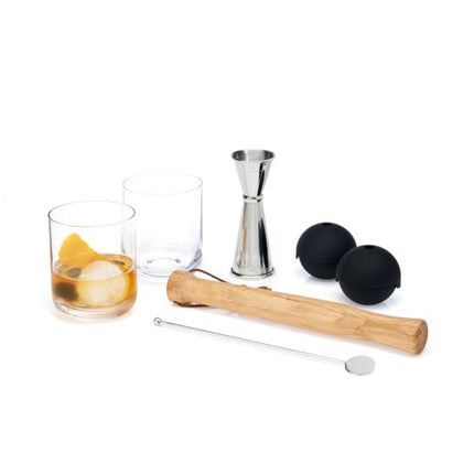Barware Gift Set 7 Pc Wood Muddler IA